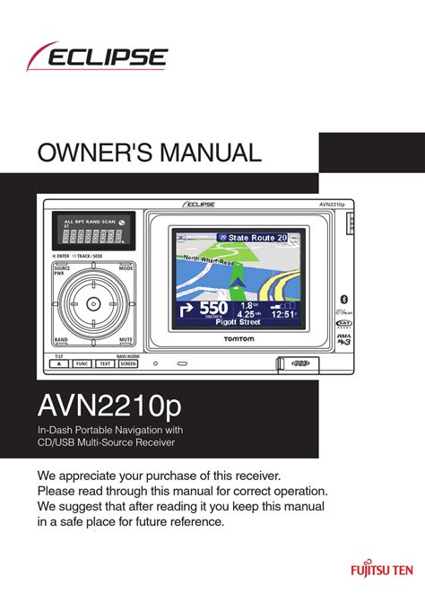Eclipse Fujitsu Ten AVN2210p mkII Manual pdf